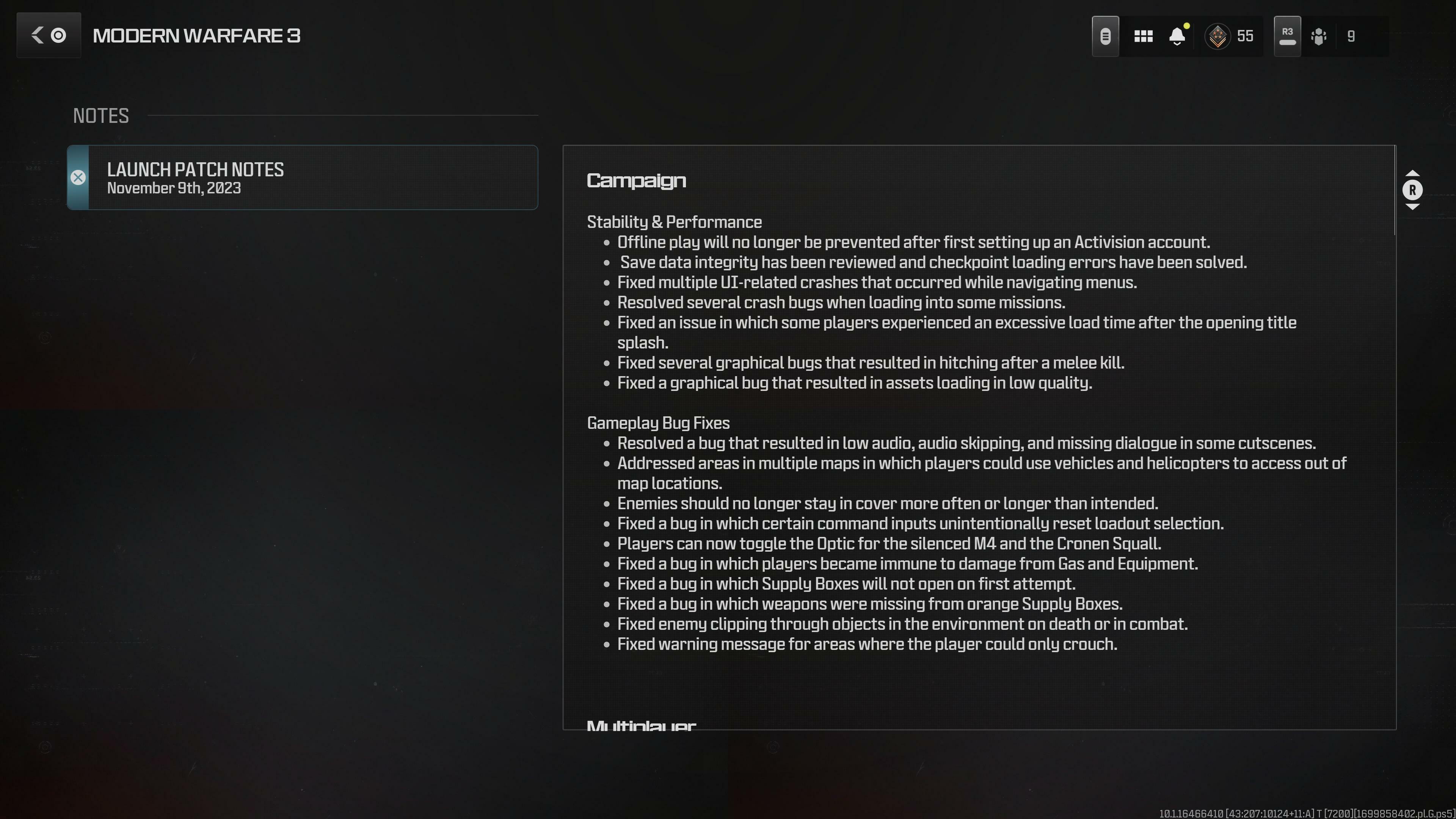 Modern Warfare 3 III Update Patch Notes - How To Check In Game 3